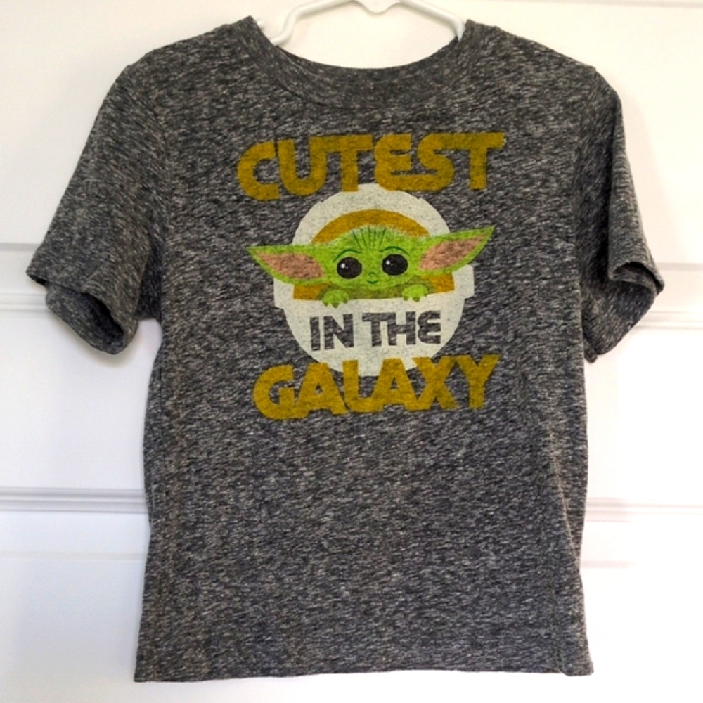 Star Wars Gray Tee with Green and Yellow Design